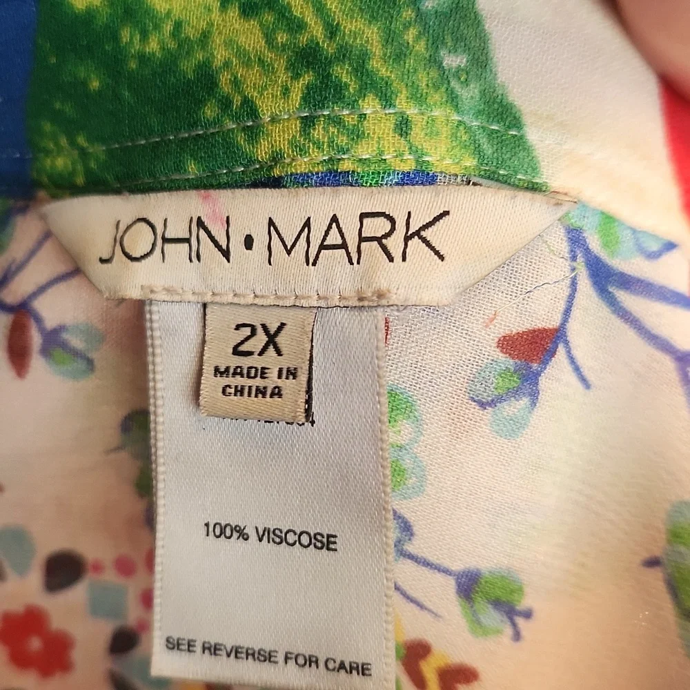 John Mark Multicolor Floral Shirt Dress - Picture 6 of 11